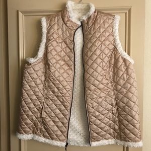 Denim & Co Reversible Fur Vest